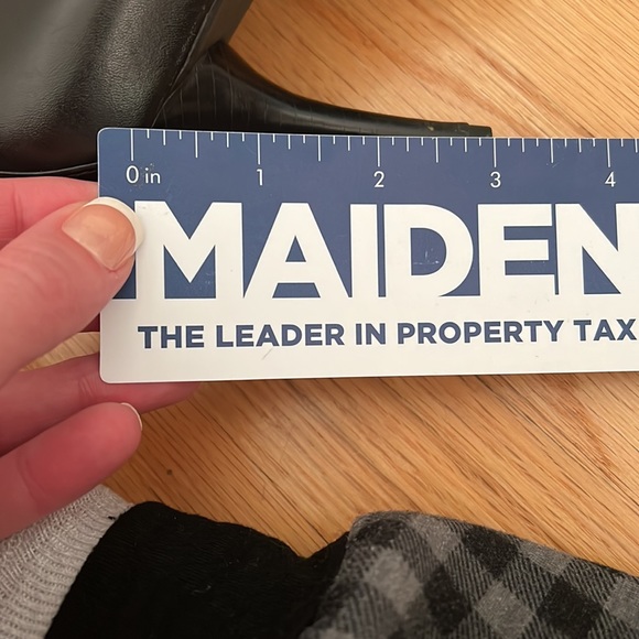 Size 8 black leather booties. - Picture 6 of 6